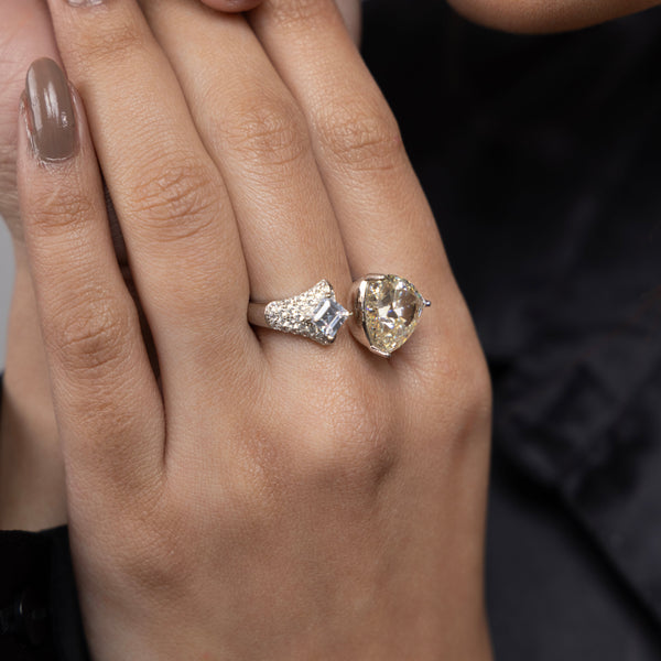 Golden Glow Dual-Stone Ring