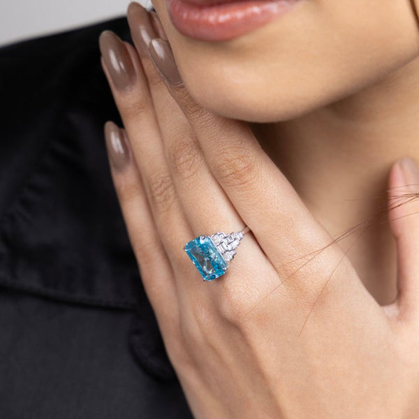 Ocean Glow Emerald-Cut Ring