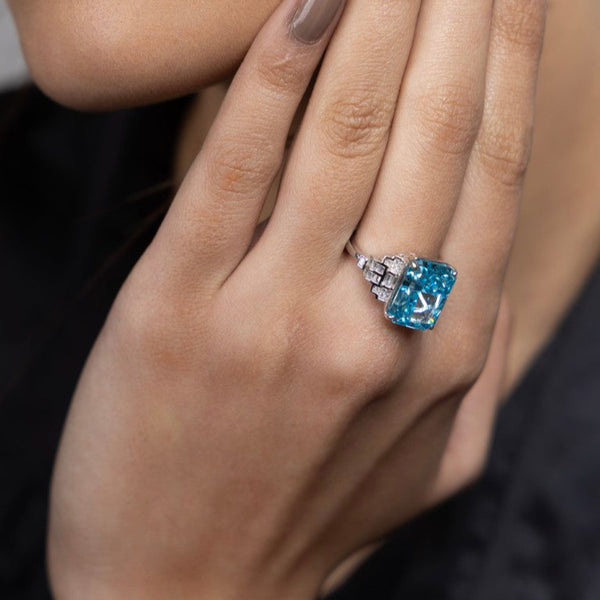 Ocean Glow Emerald-Cut Ring