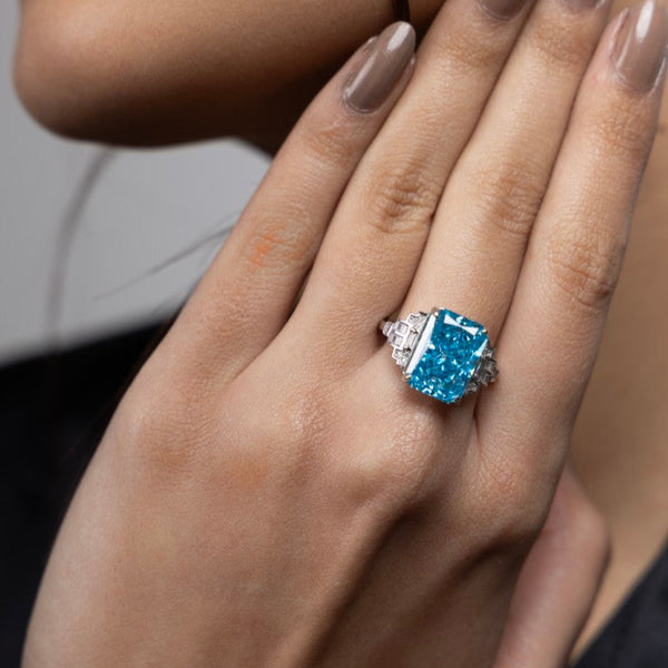 Ocean Glow Emerald-Cut Ring
