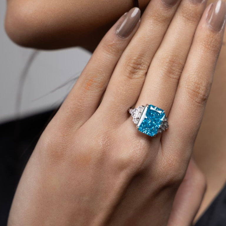 Ocean Glow Emerald-Cut Ring