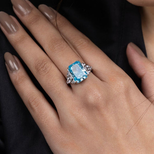 Ocean Glow Emerald-Cut Ring