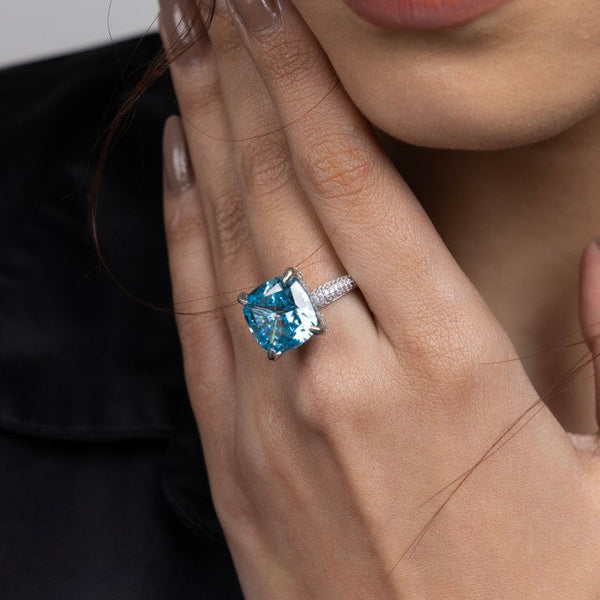 Aquamarine Dream Solitaire Ring