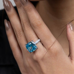 Aquamarine Dream Solitaire Ring