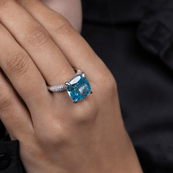 Aquamarine Dream Solitaire Ring