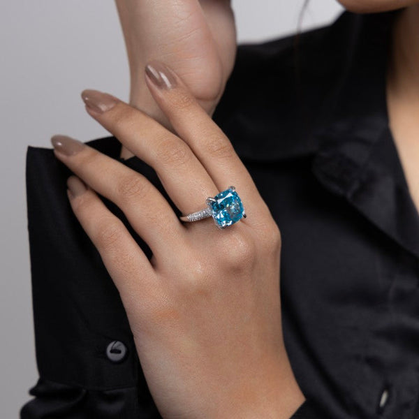Aquamarine Dream Solitaire Ring