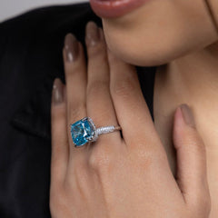 Aquamarine Dream Solitaire Ring