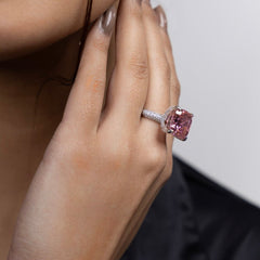 Blush Elegance Solitaire Ring