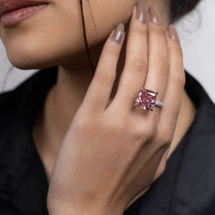 Blush Elegance Solitaire Ring