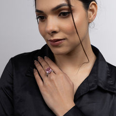 Blush Elegance Solitaire Ring