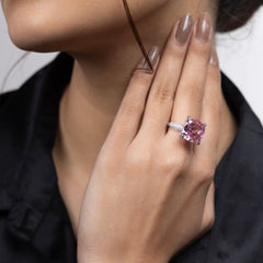 Blush Elegance Solitaire Ring