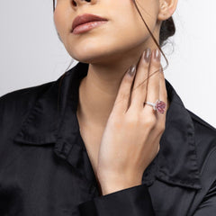 Blush Elegance Solitaire Ring