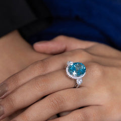 Oceanic Halo Elegance Ring