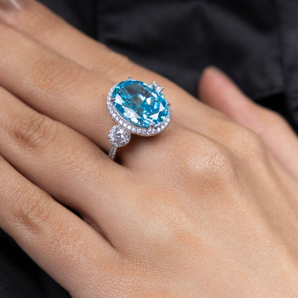 Oceanic Halo Elegance Ring