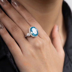 Oceanic Halo Elegance Ring