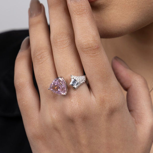 Pink Blossom Dual-Stone Ring