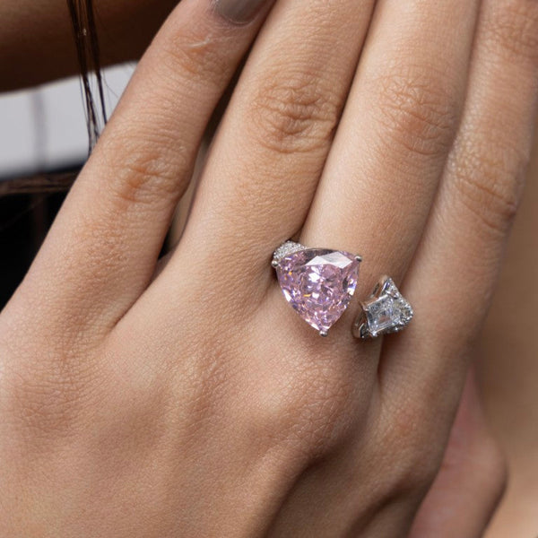 Pink Blossom Dual-Stone Ring