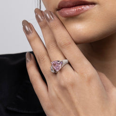 Pink Blossom Dual-Stone Ring