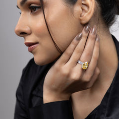 Golden Radiance Pear-Cut Ring