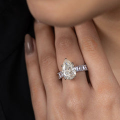 Radiant Dewdrop Solitaire Ring