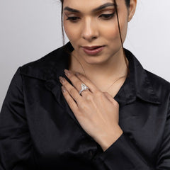 Radiant Dewdrop Solitaire Ring