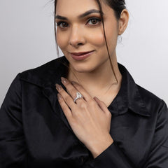 Radiant Dewdrop Solitaire Ring