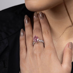 Blush Blossom Halo Ring