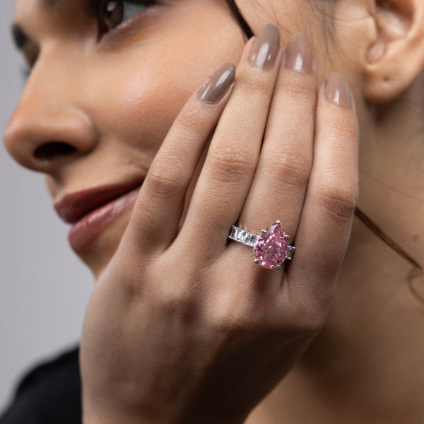 Blush Blossom Halo Ring