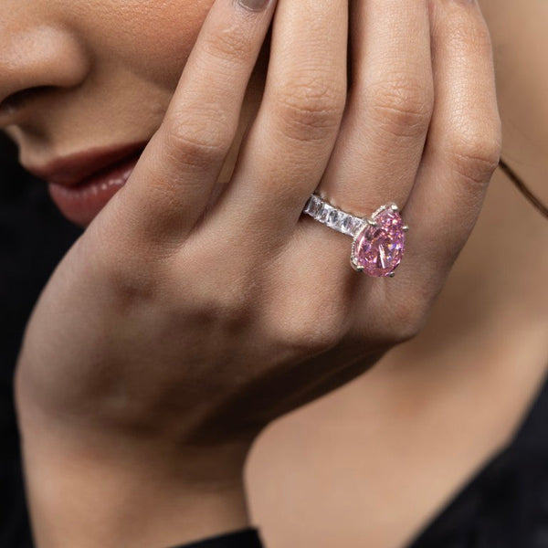 Blush Blossom Halo Ring