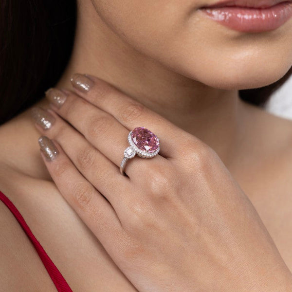Blush Radiance Oval Ring