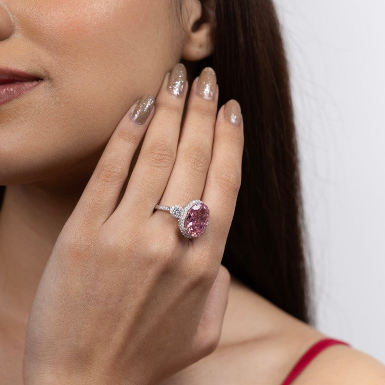 Blush Radiance Oval Ring