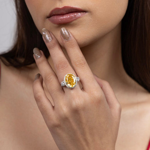 Golden Glow Halo Ring