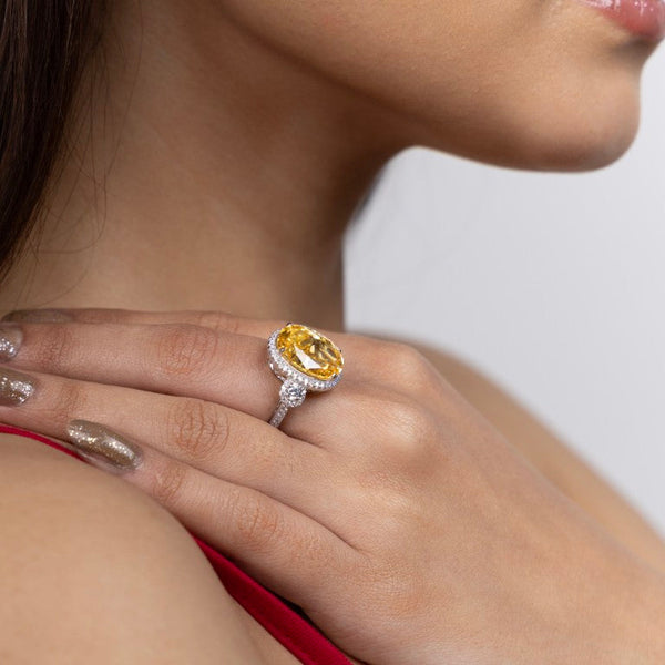 Golden Glow Halo Ring