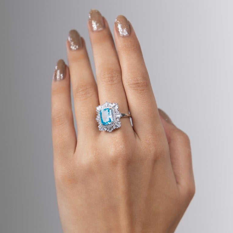 Aqua Radiance Eternity Ring