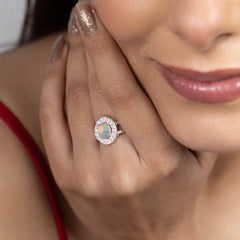 Celestial Glow Opal Ring