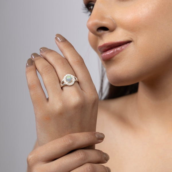 Celestial Glow Opal Ring