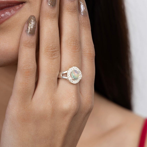 Celestial Glow Opal Ring