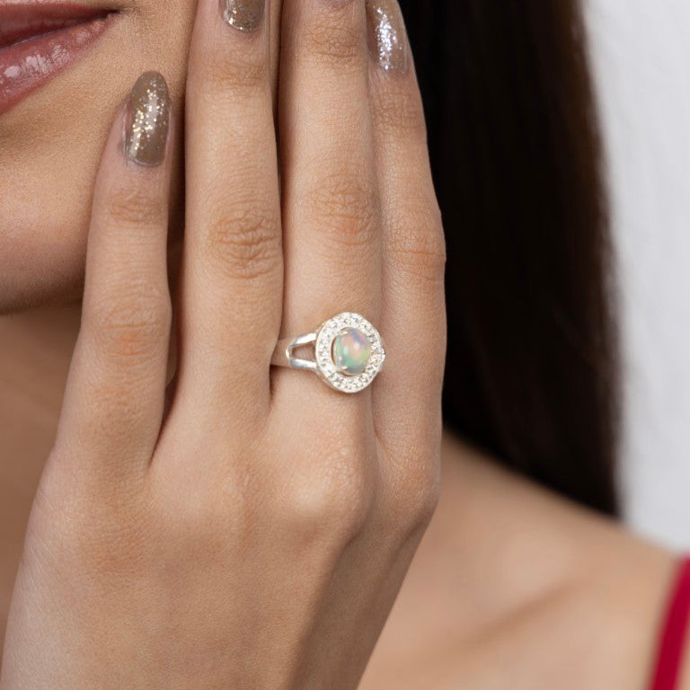 Celestial Glow Opal Ring