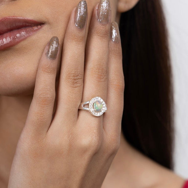 Celestial Glow Opal Ring