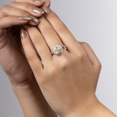 Golden Radiance Solitaire Ring