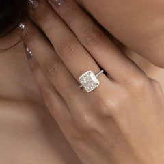Radiant Elegance Square Cluster Ring