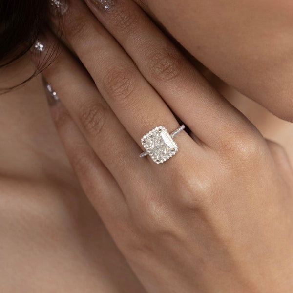 Radiant Elegance Square Cluster Ring