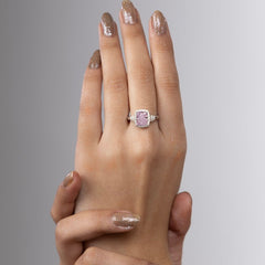 Blush Radiance Halo Ring