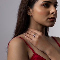 Blush Radiance Halo Ring