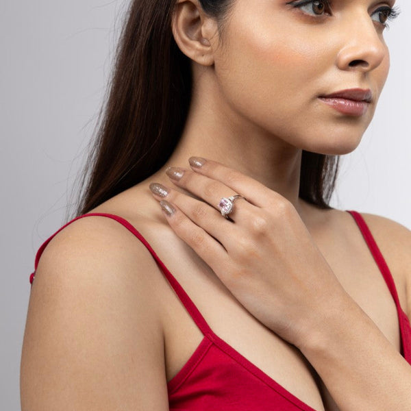 Blush Radiance Halo Ring