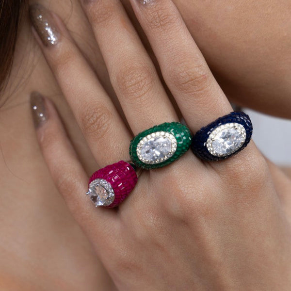 Midnight Sapphire Oval Ring