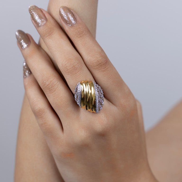 Regal Gold Wave Ring
