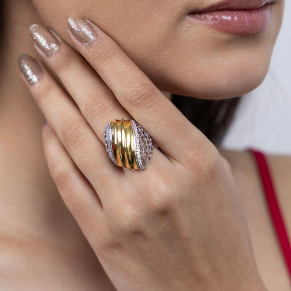 Regal Gold Wave Ring