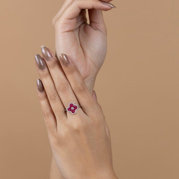 Ruby Blossom Ring