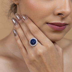 Midnight Sapphire Elegance Ring